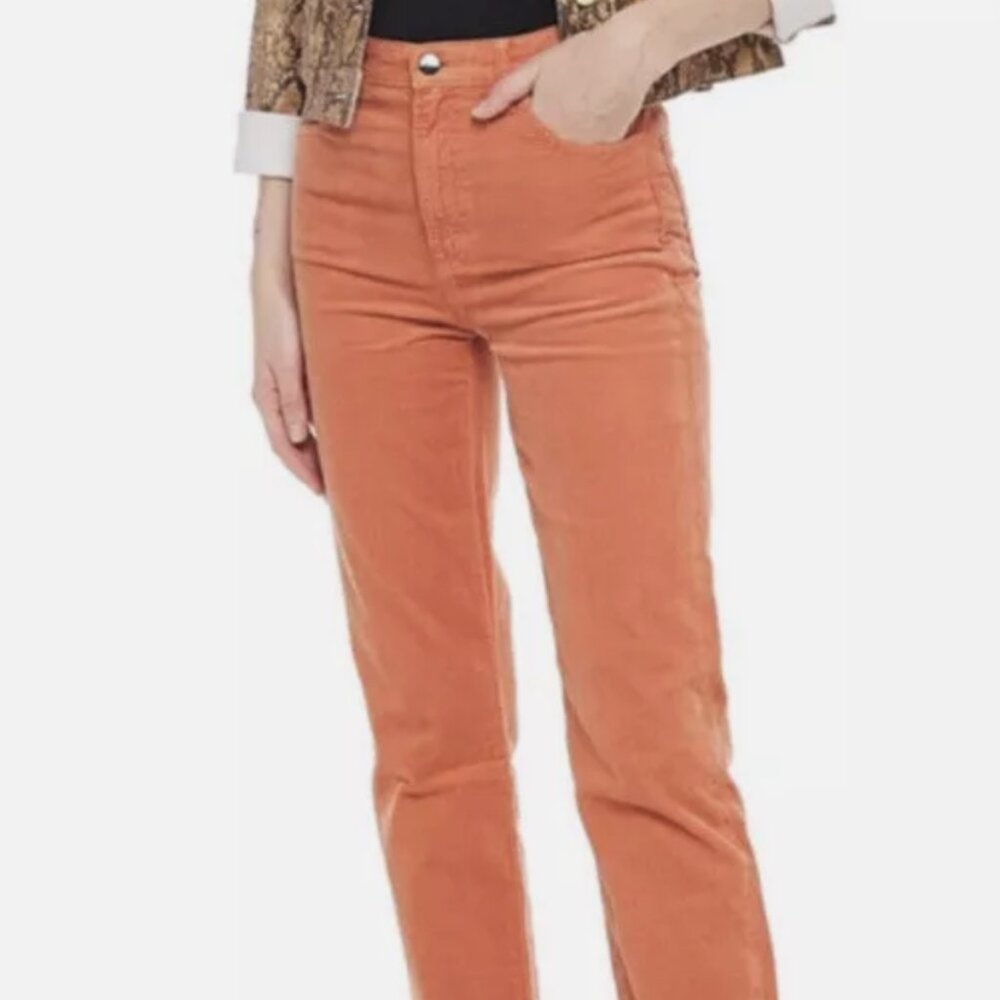 (10) J BRAND Jules Straight Fit High Rise Sambar Size 26 Corduroy Jeans Pants